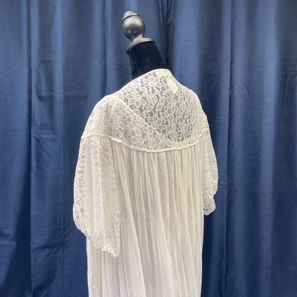 Women’s Vanity Fair Chiffon Peignoir Nightgown 40s 50s Barbizon Flattery Brand - Picture 11 of 15